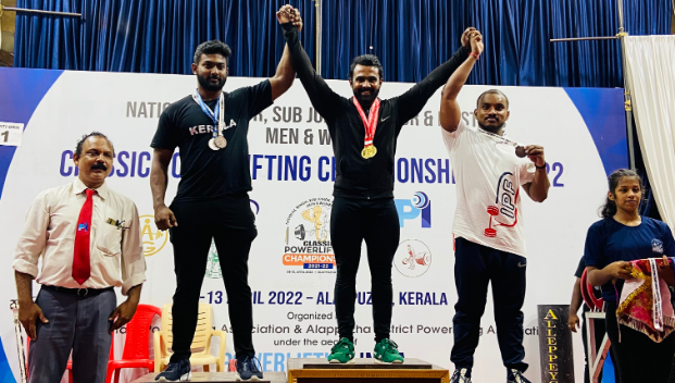 2022-04-14 11:25:00  Naveen Kadam (LY IT) secured gold in All India Powerlifting Championship and National Record