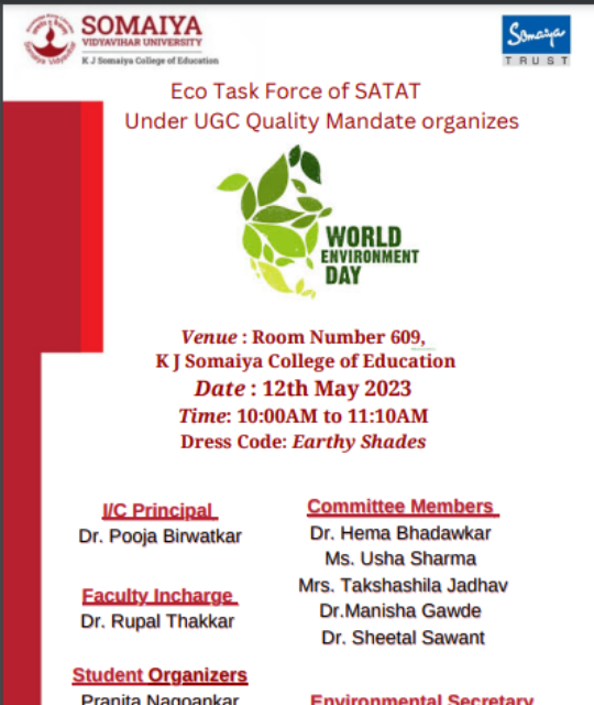 2023-05-12 10:00:00  World Environment Day