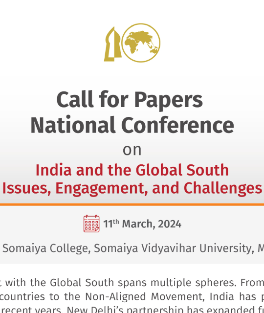 National Conference on India and the Global South Issues, Engagement, and Challenges.
