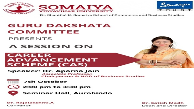 A session on Career Advancement Scheme (CAS)