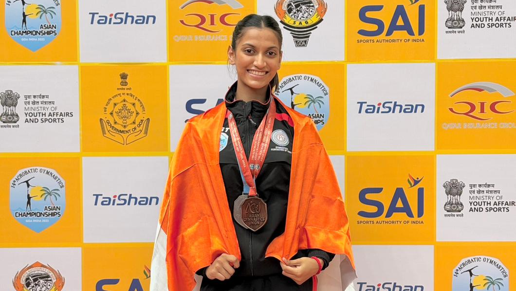 2025-11-02 14:15:00  Arna Patil Wins Silver and Bronze at 14th Acrobatic Gymnastics Asian Championships 2025