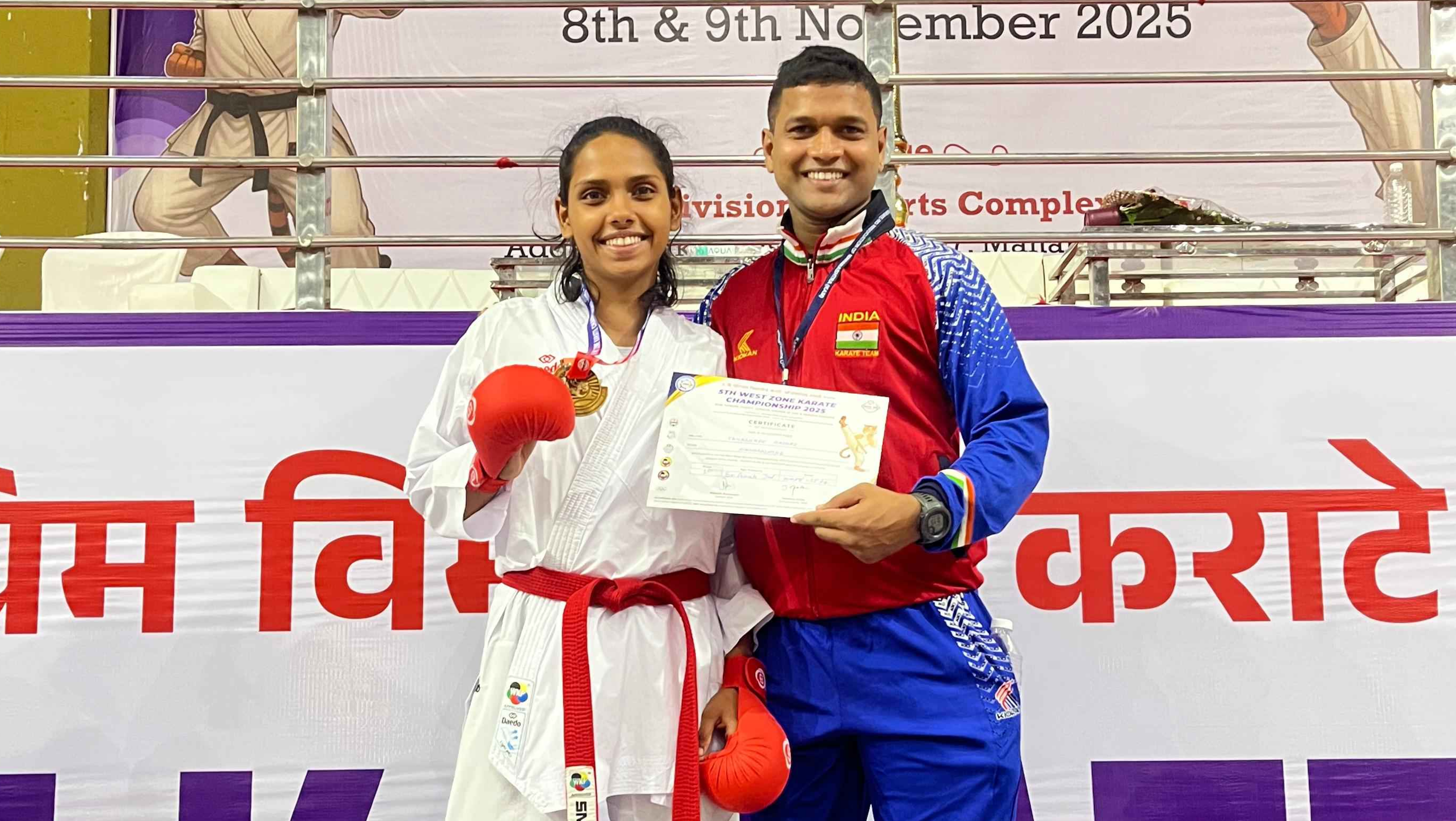 2025-11-09 08:49:00  Vanashree Hajari Strikes Gold at 5th West Zone Karate Championship, Qualifies for Inter-Zone