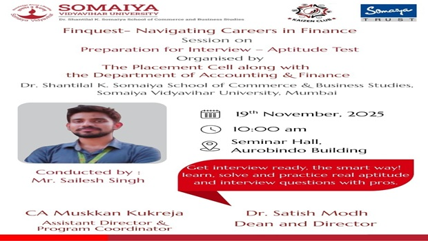 2025-11-19 10:00:00  Finquest - Navigating Careers in Finance Session on Preparation for Interview - Aptitude Test