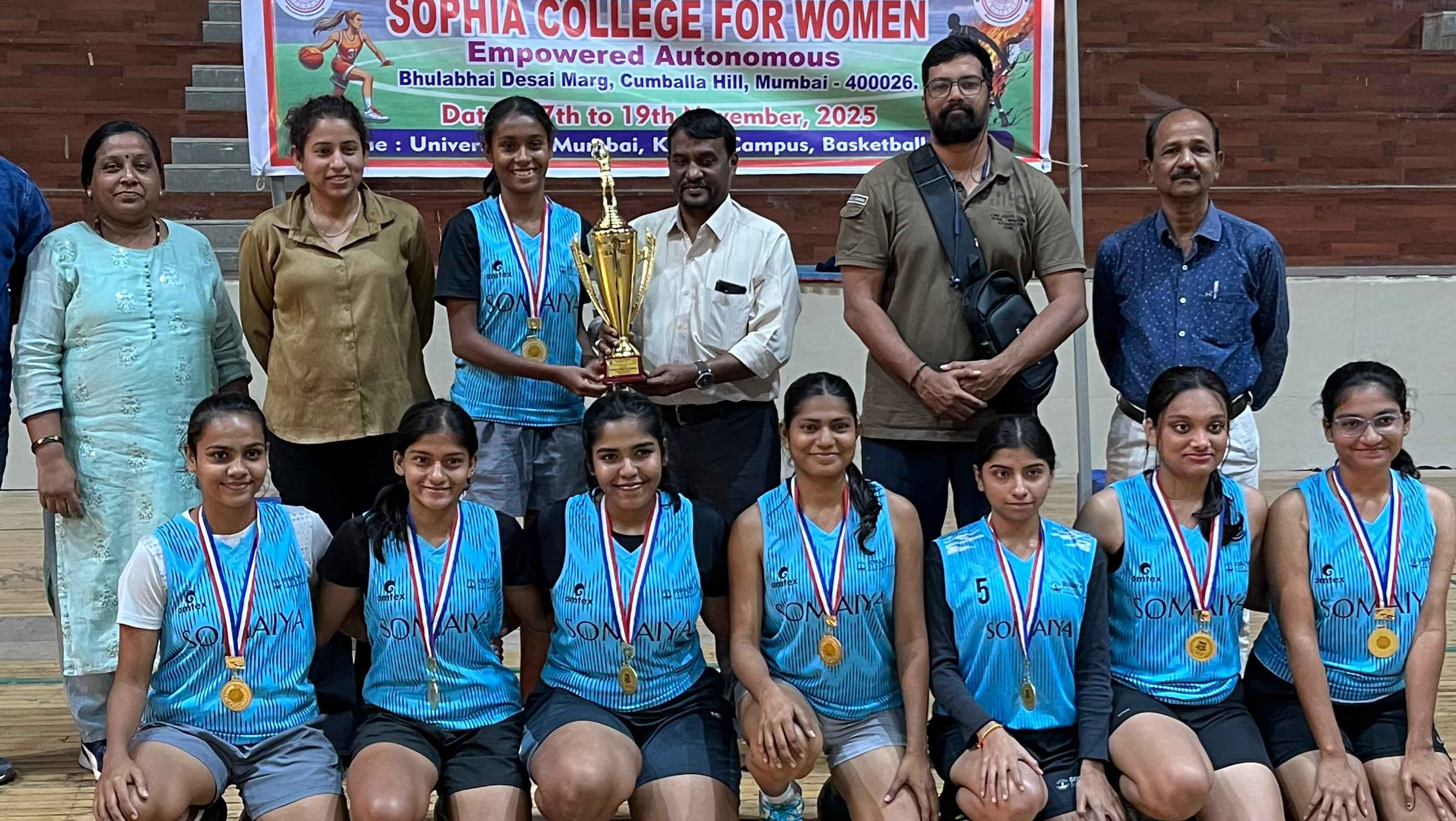2025-11-18 10:40:00 Somaiya Sports Academy Somaiya Teams Shine at Mumbai University Inter-Collegiate Basketball Tournament 2025–26
