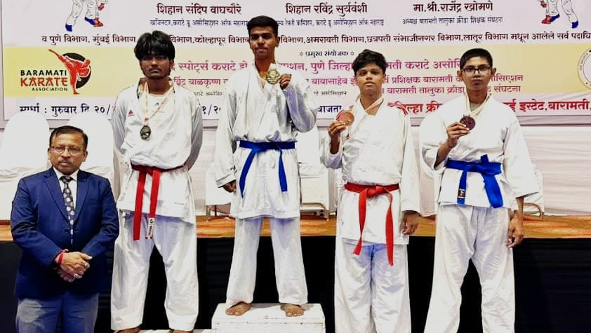 2025-11-21 10:05:00  Satej Shetty Wins Bronze in U-78 kg Karate at DSO State Tournaments 2025–26
