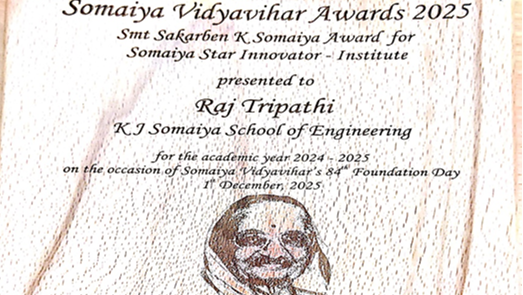 2025-12-01 14:19:00  Smt. Sakarben K. Somaiya Star Innovator Award