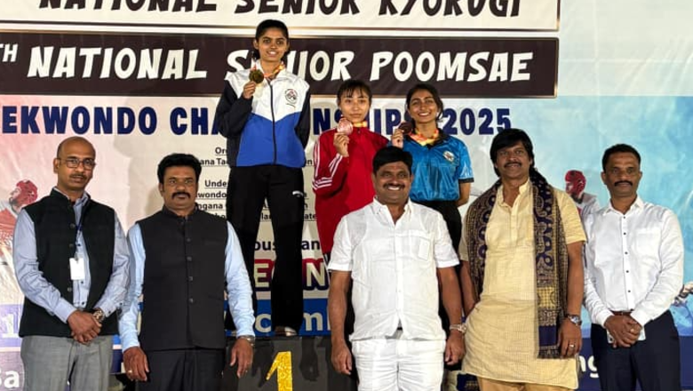 2025-12-14 11:00:00  Mrunali Harnekar Wins Double Gold at Senior National Taekwondo Championship