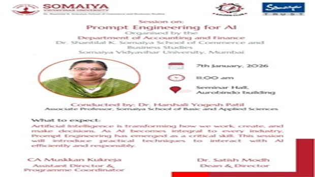 2026-01-07 11:00:00  Session on: Prompt Engineering for AI