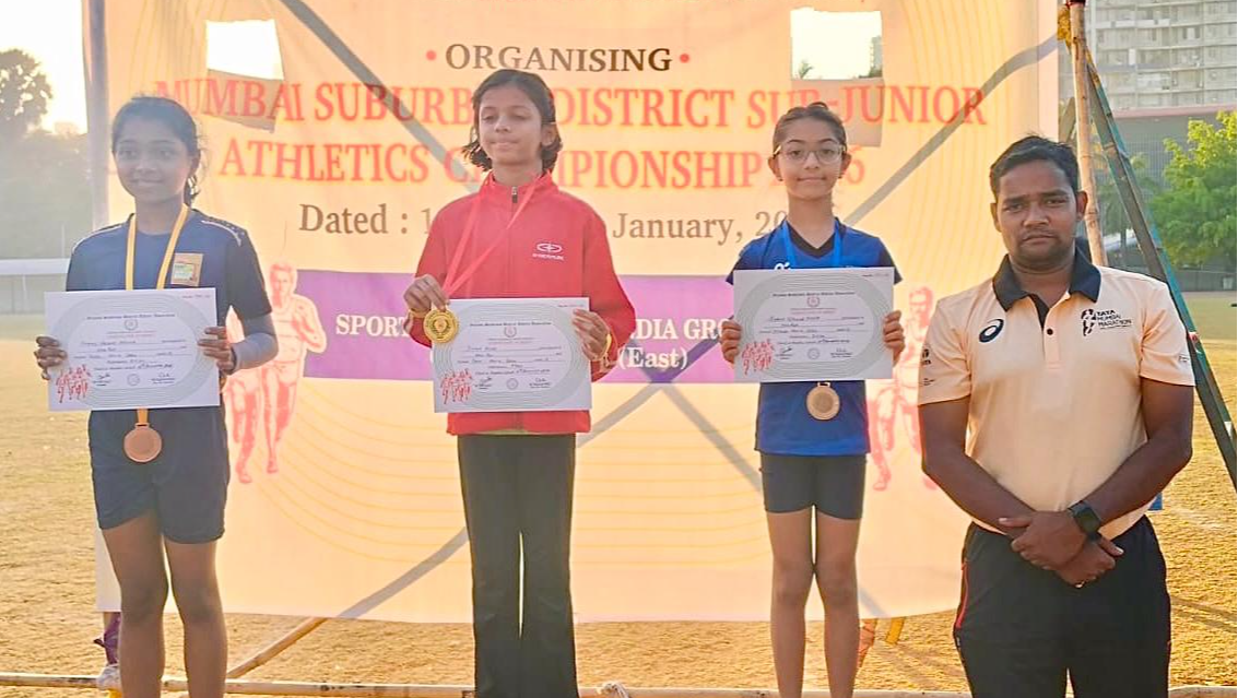 2026-01-20 09:57:00 Somaiya Sports Academy Jiyana Nikunj Mehta Secures Silver in 50m Run at Maharashtra State Sub Junior Athletics Championships 2026