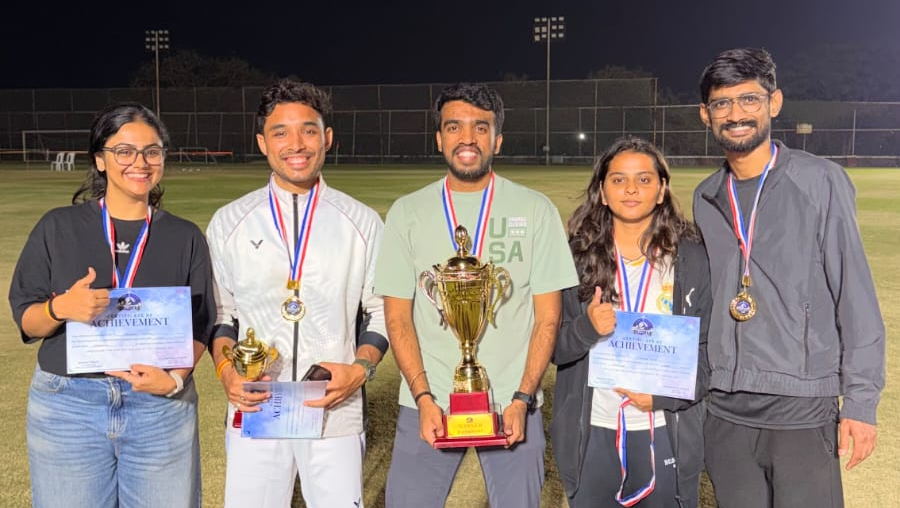 2026-03-17 14:22:00 Somaiya Sports Academy K J Somaiya Institute of Management Badminton Team emerged as Champions at graVITas 2026