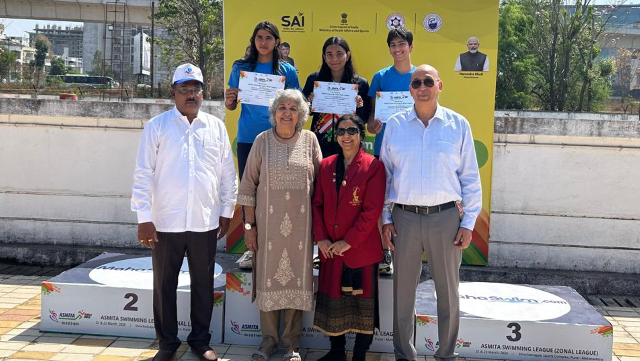 2026-03-23 11:13:00 Somaiya Sports Academy Zara Bakshi Shines with 3 Medals at Asmita Swimming League