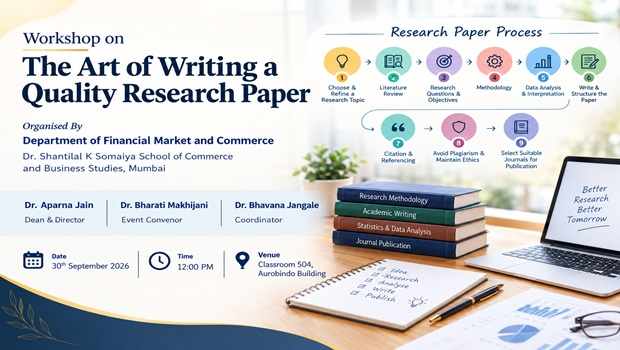 2026-09-30 12:00:00  Workshop on The art of writing a quaility Research Paper 