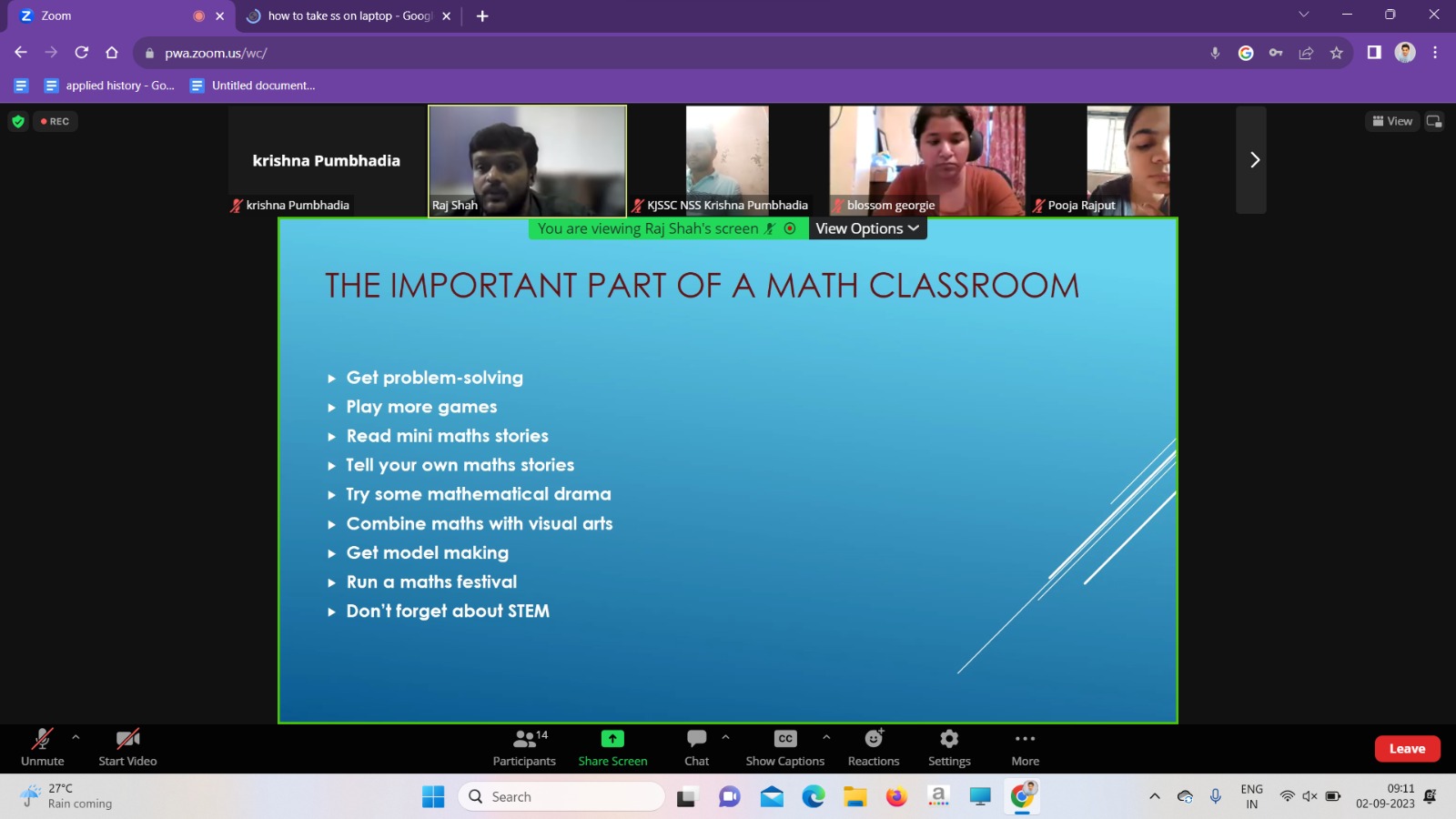 Guest Lecture- Content Enrichment in maths by Raj Shah